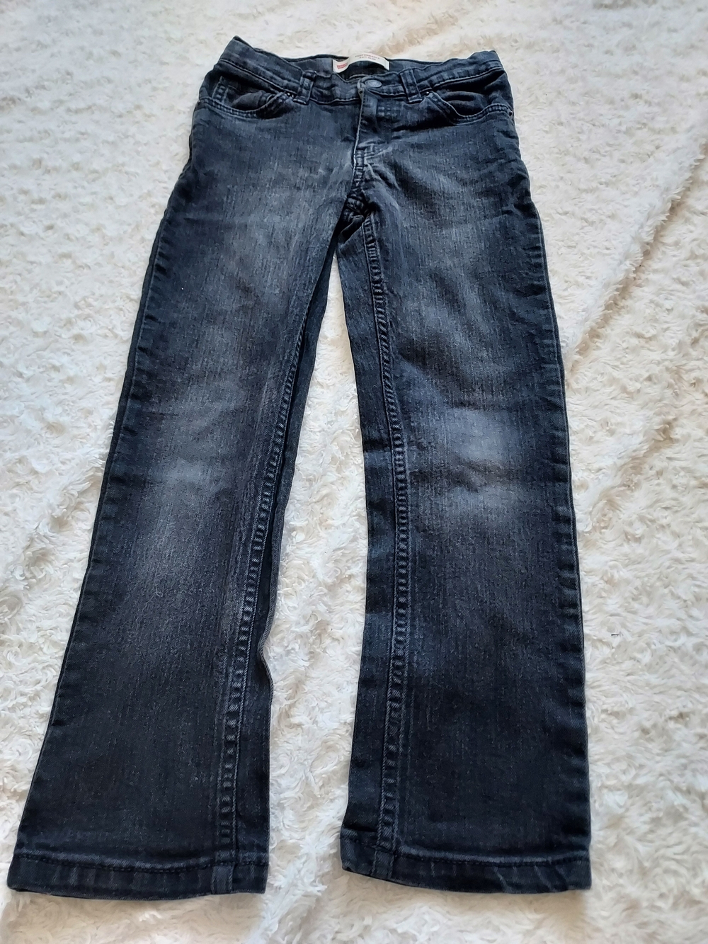 Levi's Kids Black 7 Reg 511 Slim Denim Jeans Durable School Casual Play Western